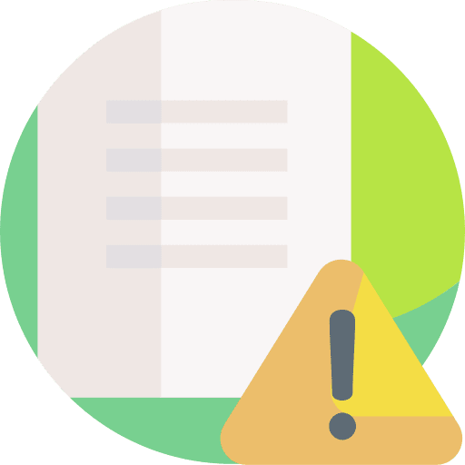 File alert file document icon