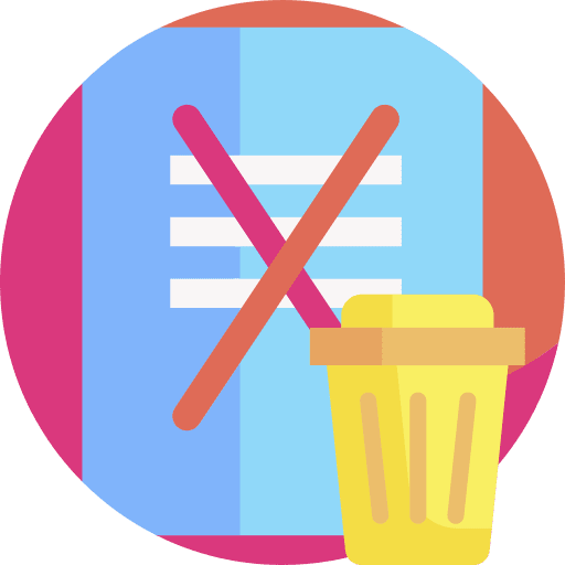 File cancel erase trash bin icon