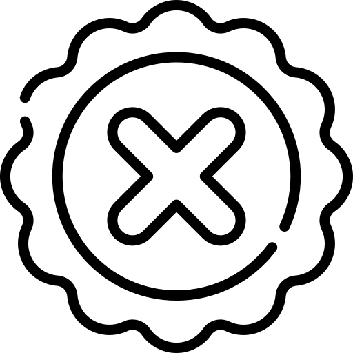 Label label cross reject icon