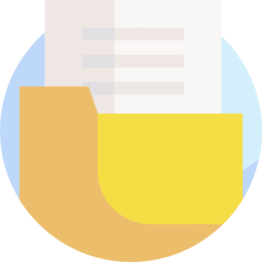 Folder data document office material icon