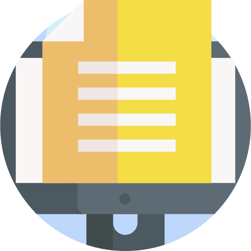 Document files and folders ui monitor icon