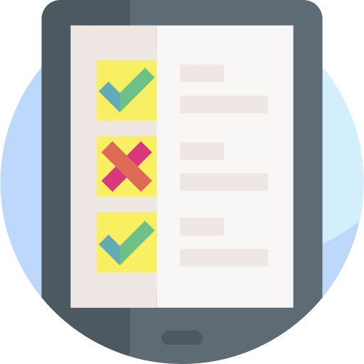 List criteria tablet list icon