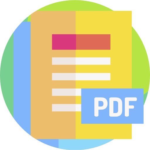 Pdf text lines files and folders pdf icon