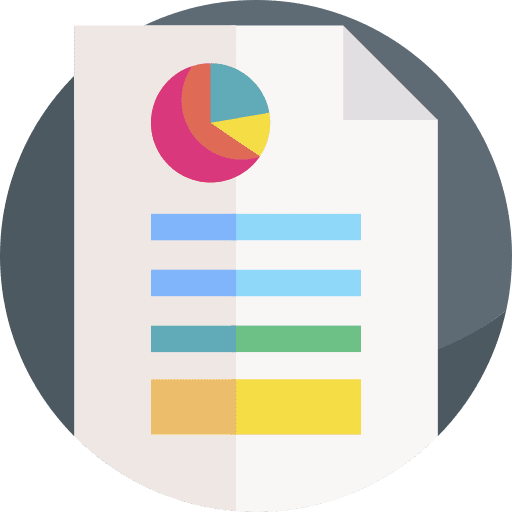 Analytics report document file icon
