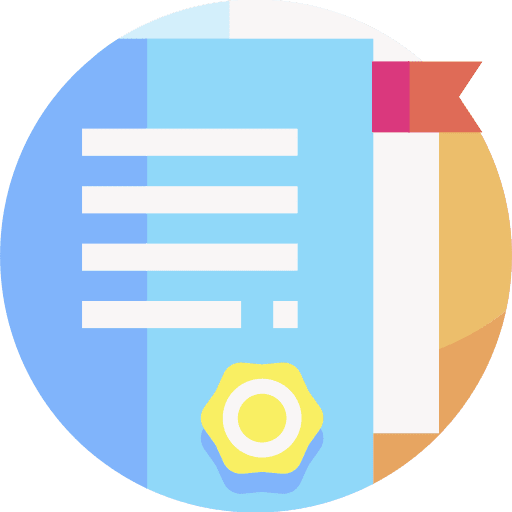 Diploma certificate degree paper icon