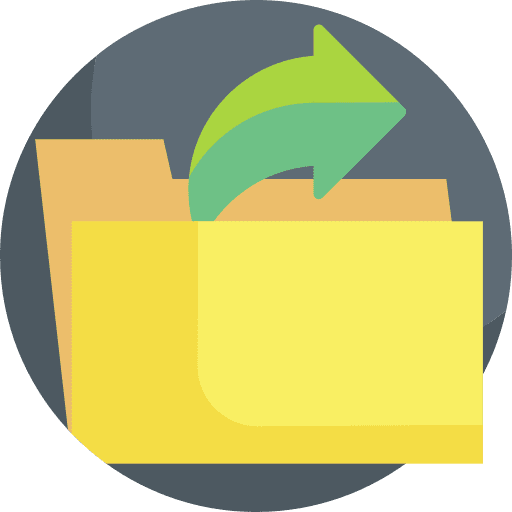 File file arrow storage icon