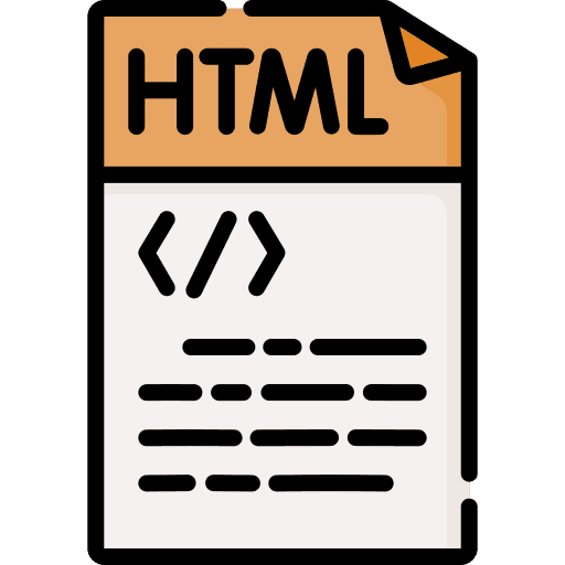 Html html files and folders extension icon