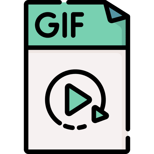 Gif document file archive icon