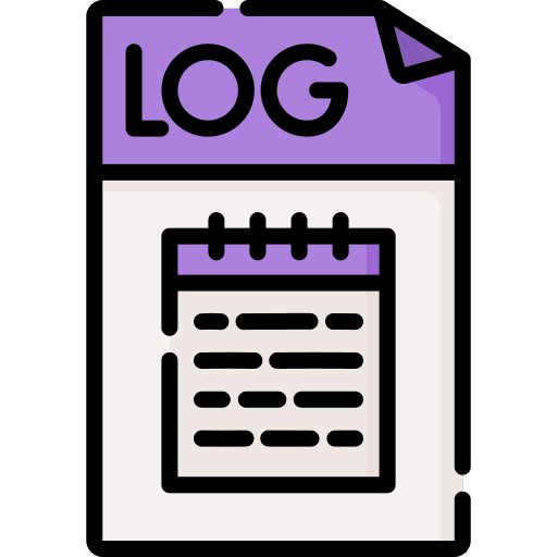 Log file format document icon