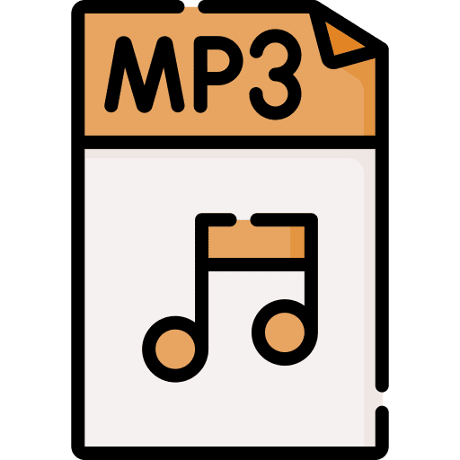 Mp3 audio files and folders music icon