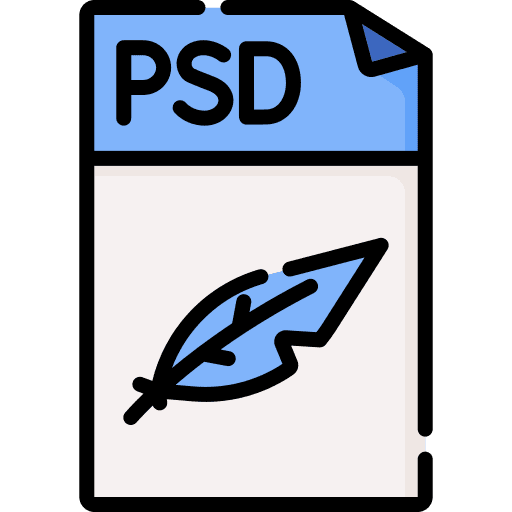 Psd extension psd format icon