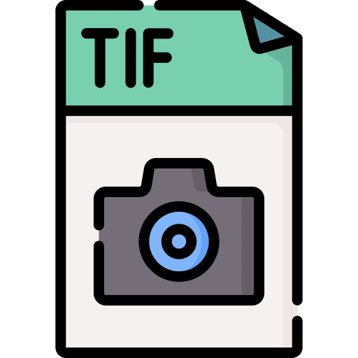 Tif format tif document icon