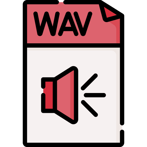 Wav file archive extension icon