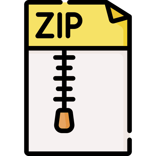 Zip format files and folders extension icon