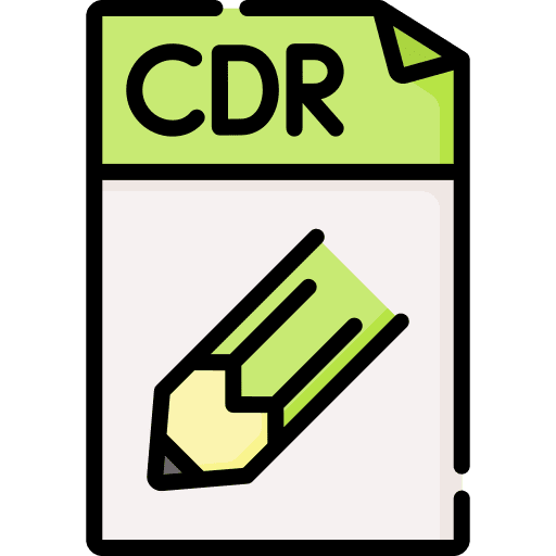 Cdr file files and folders document icon