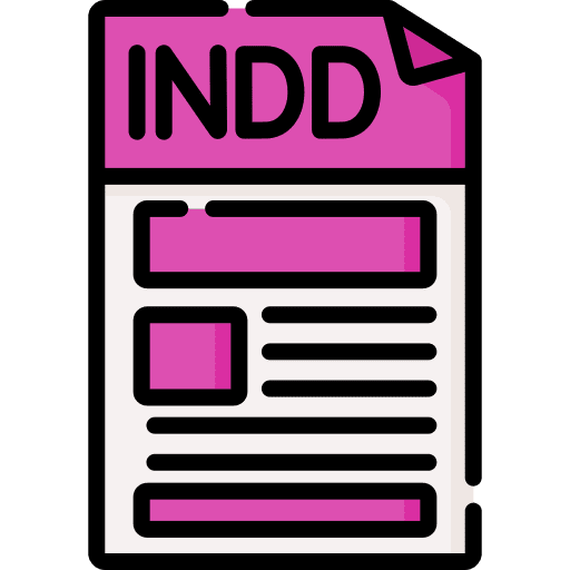 Indd indd format document icon