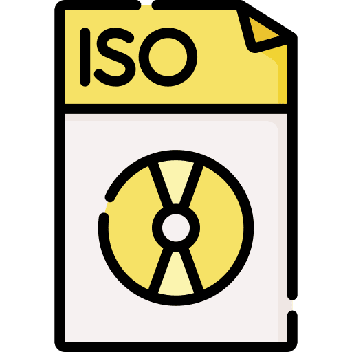 Iso files and folders format iso icon