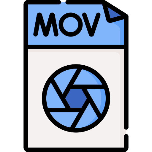 Mov document format archive icon