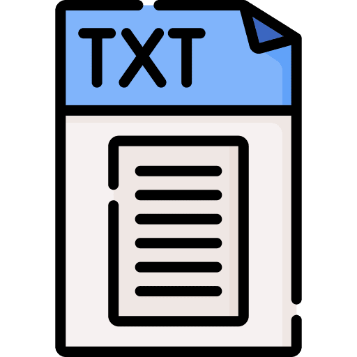 Txt txt format file icon