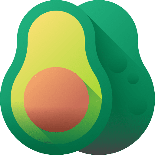 Avocado vegetarian healthy food vegan icon