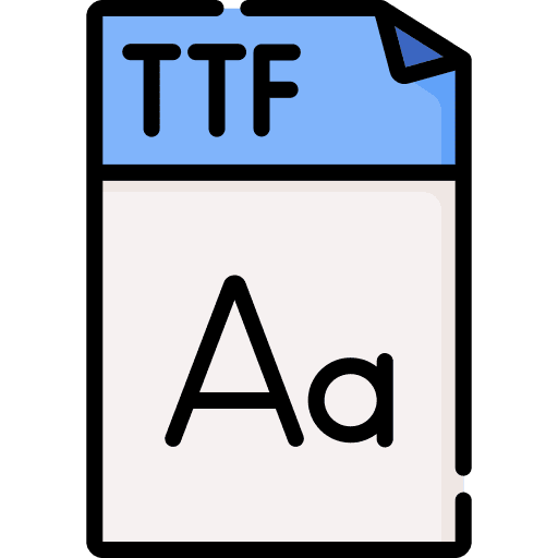 Ttf extension file ttf icon
