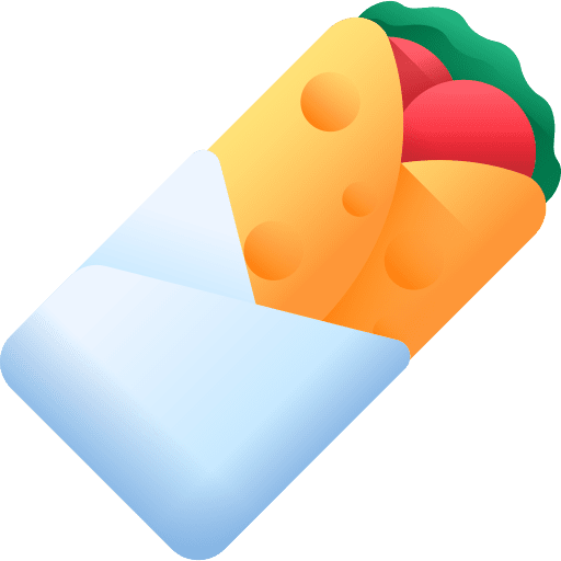 Burrito meal fast food burrito icon