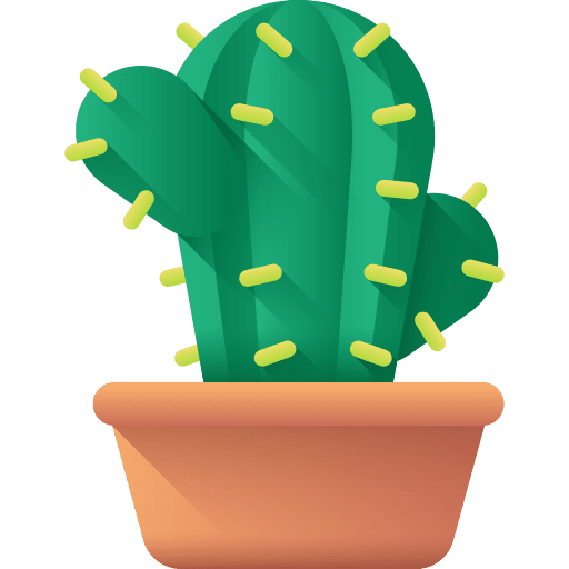 Cactus farming and gardening nature botanical icon