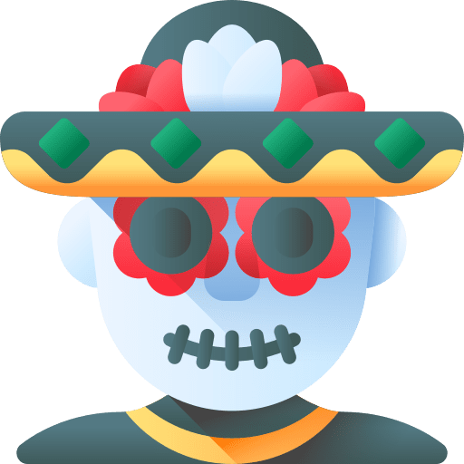 Dia de muertos dia de muertos mexican costume icon
