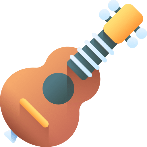 Guitar music and multimedia guitar orchestra icon