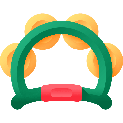 Tambourine music and multimedia musical instrument jingle icon