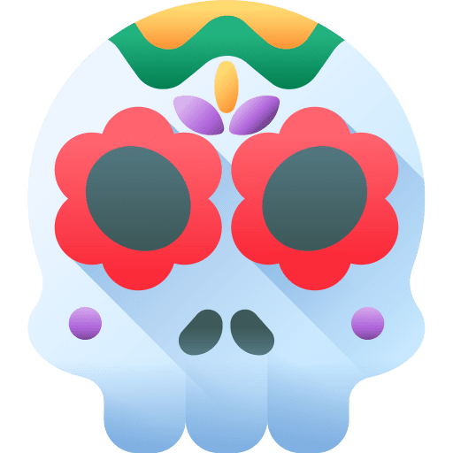 Skull mexican crafts dia de muertos icon