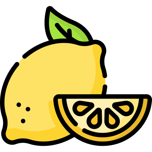 Lemon citrus food and restaurant food icon