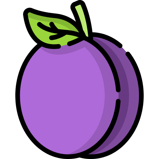 Plum vegan organic food and restaurant icon