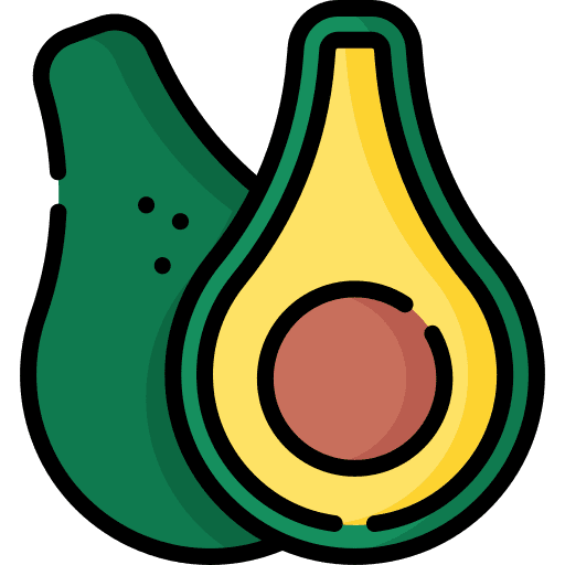 Avocado vegetable vegan nutrition icon