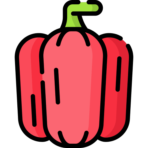 Bell pepper diet vegetable organic icon