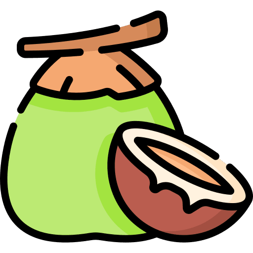 Coconut vegan coconut food and restaurant icon