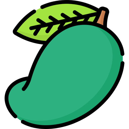 Mango juicy organic leaf icon