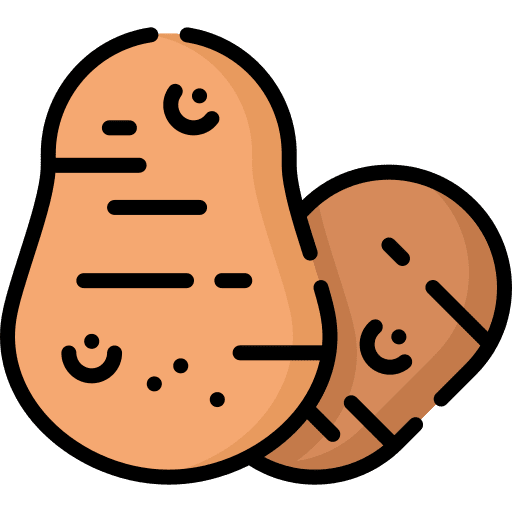 Potato organic harvest potato icon