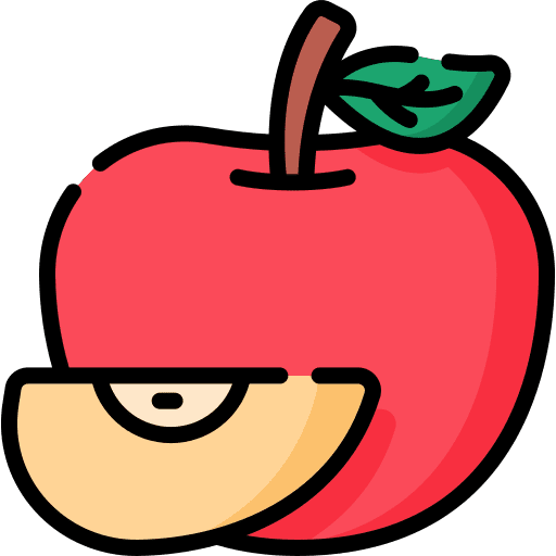 Apple organic fruit vegetarian icon