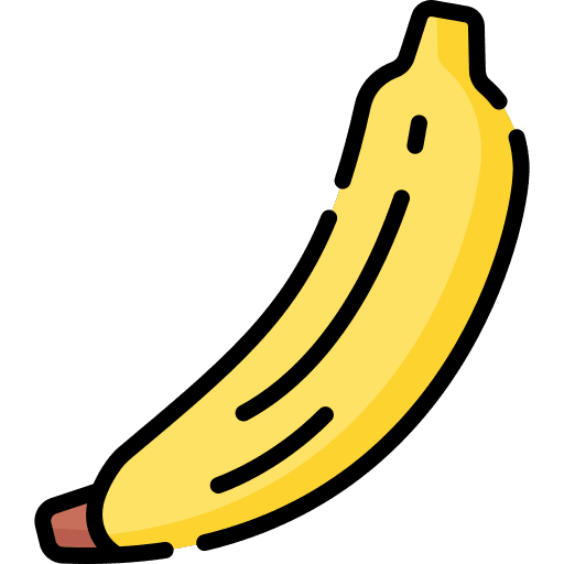 Banana vegan healthy food organic icon