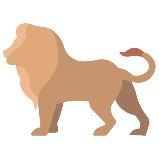 Lion zoo wild life animal kingdom icon