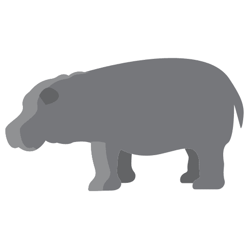 Hippopotamus hippo wild animals wildlife icon
