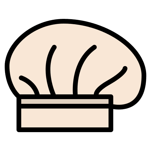 Chef hat cook kitchen food and restaurant icon