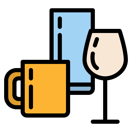 Glasses food and restaurant mugs cook icon Glasses food and restaurant mugs cook icon