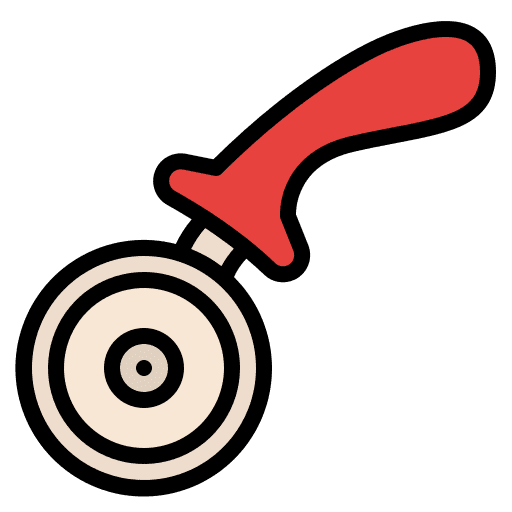 Pizza cutter kitchen utensils furniture and household pizza cutter icon Pizza cutter kitchen utensils furniture and household pizza cutter icon