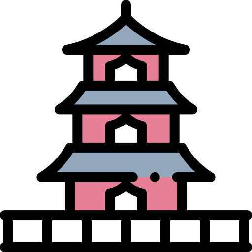 Temple japanese faith religion icon