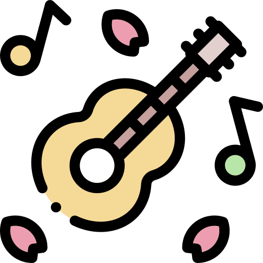 Guitar acoustic guitar string instrument music and multimedia icon