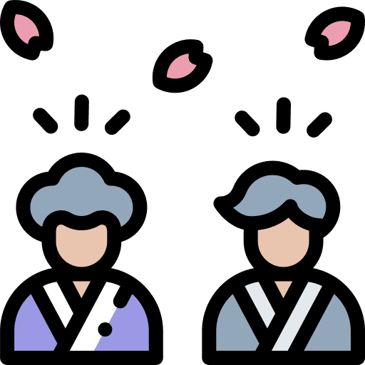 Hanami cherry tree hanami man icon