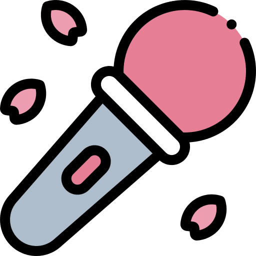 Karaoke sakura microphone song icon
