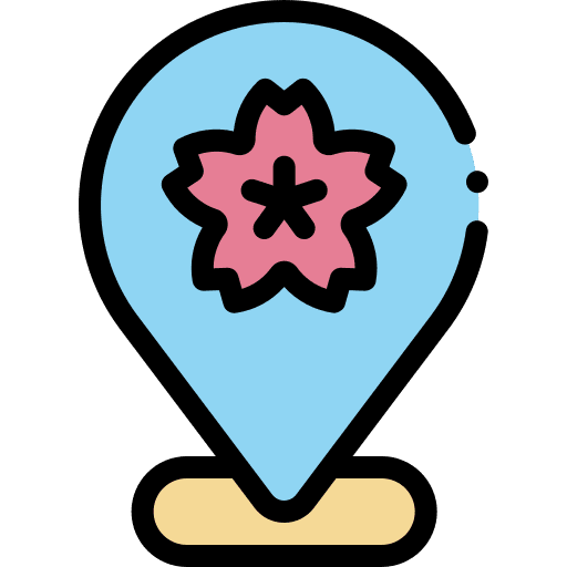 Sakura map point pin map location icon
